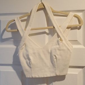 White crop top